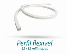Perfil Flexivel 20X10 Sobrepor PRA Fita LED 1 MT