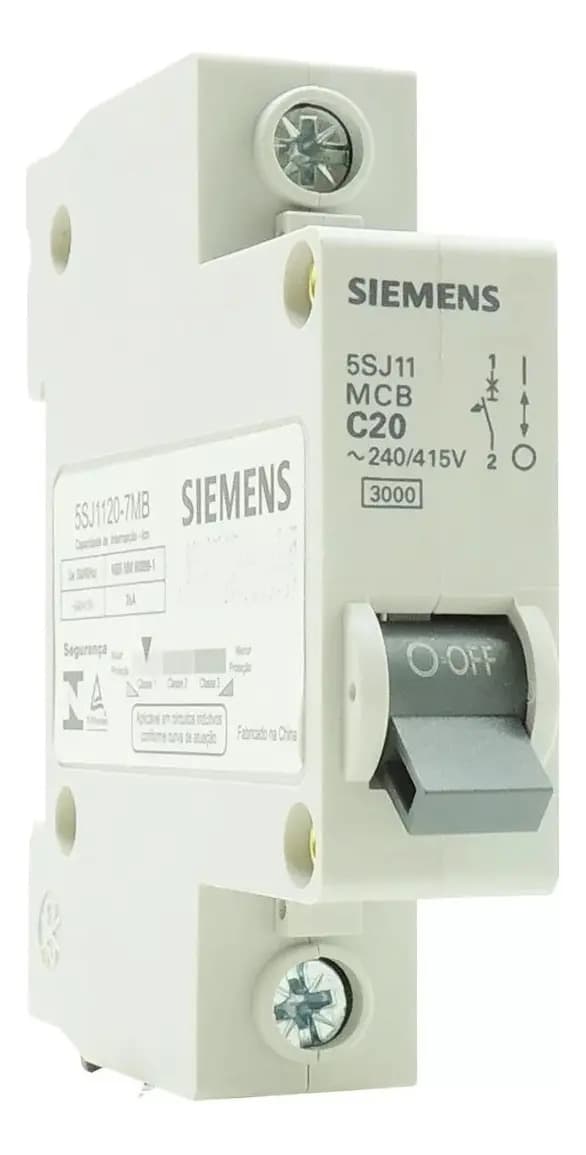 Disjuntor Siemens Unipolar Curva C 40a/50a/63a