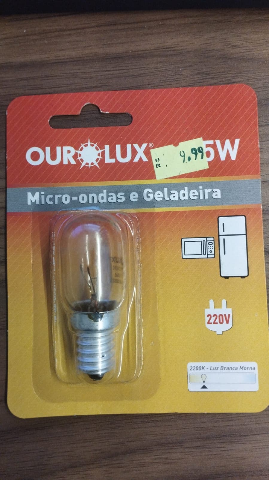 Lampada E14 15W 220V Lustre Geladeira Microonndas -ourolux