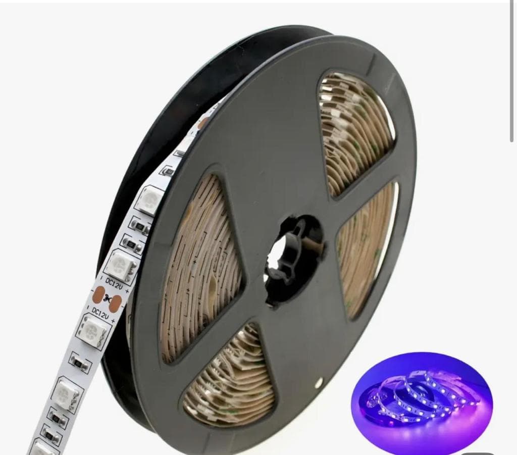 Fita LED UV 5050 LUZ Negra Roxo 5 Metros