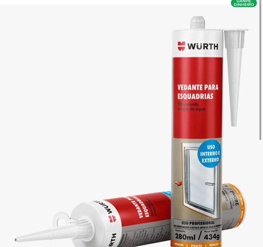 Cola Silicone Wurth 280ML Vedante Esquadrias