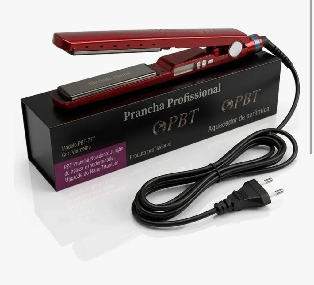 Prancha Alisadora Chapinha Profissional Bivolt Cores PBT-777