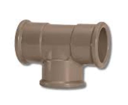 TE de Reduçao LR PVC Marron 25 1/2M Plastitubos